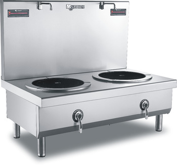 Dual Burner Induction Soup Stove- Stainless Steel
