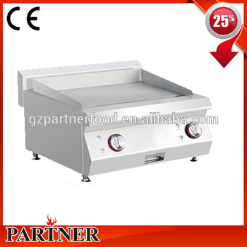 Stainless steel flat plate gas griddle cooker, commercial stainless steel gas griddle for shop