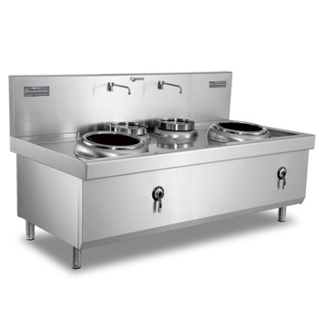 High Quality Commercial stainless steel Dual Induction Wok