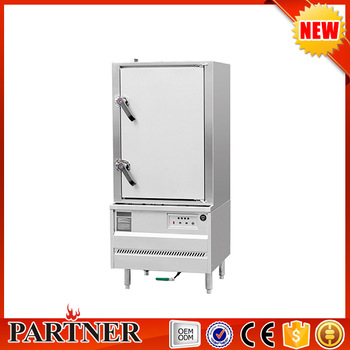 Stainless steel gas food steamer steam Cabinet with Single Deck