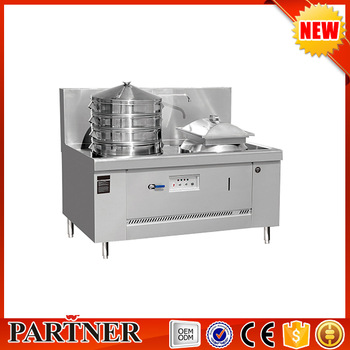 Stainless Steel Industrial steamed bun making machine with Steamer and Steamed Vermicelli Roll Pan