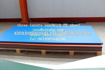 yellow green orange peel surface HDPE texture sheet single and double color boards