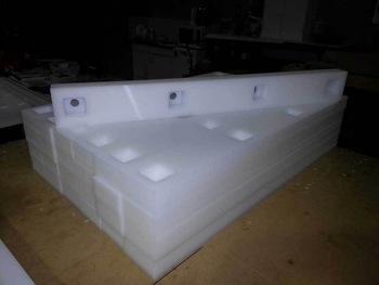 HDPE Block for pipe support /Plastic block for machining