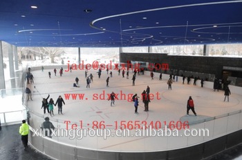 UHMWPE / HDPE synthetic ice rink and barriers