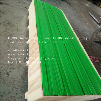 okulen uhmw pe1000 green wear strip flat plastic strips