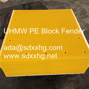 Yellow UHMWPE Plastic Marine Fender Facing Pad in China