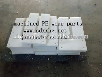 machined PE part, CNC machined conveyor part, conveyor PE drag flight, drag flight