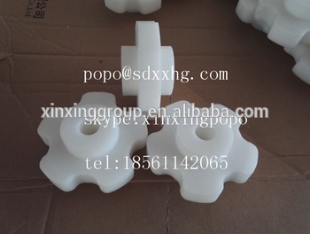 Wear resistant white UHMWPE drilled blocks