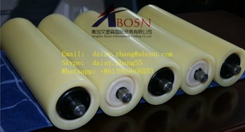 all kind of plastic conveyor idler CNC machined UHMWPE roller for port crane PE roller